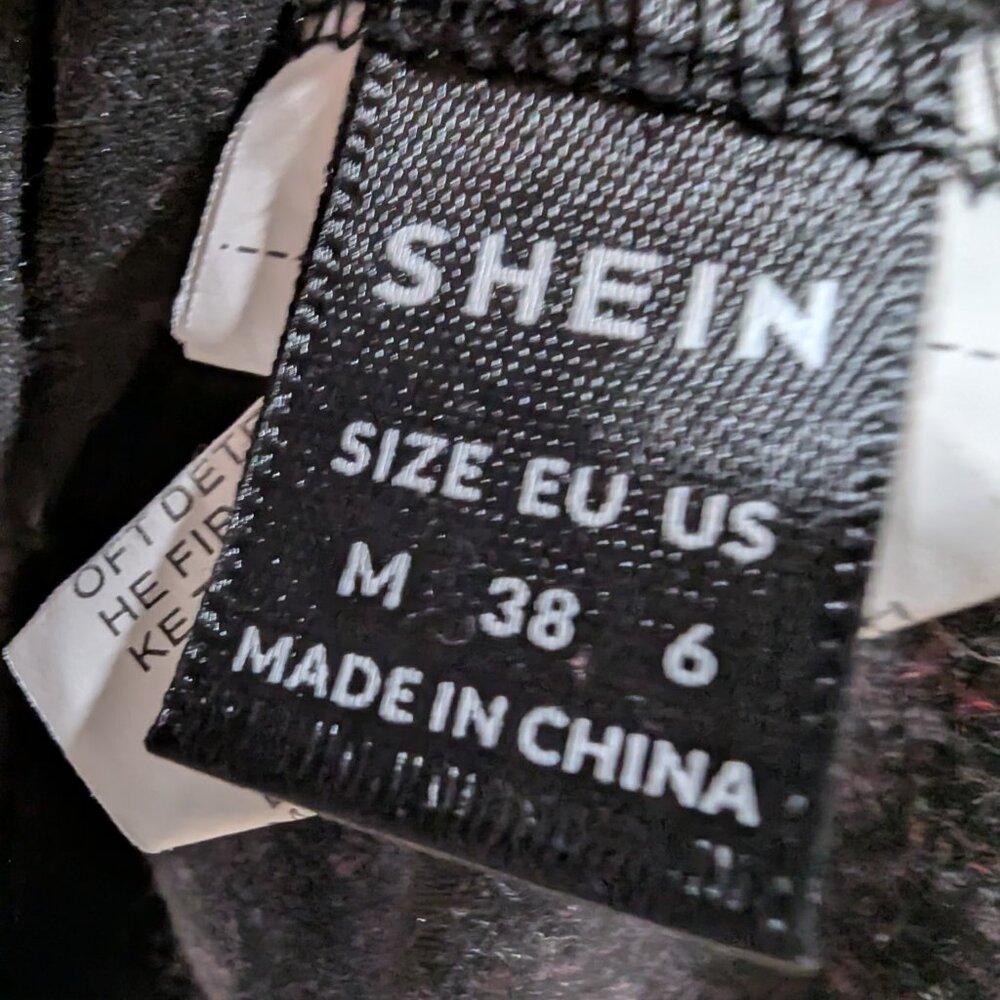 Shein Lune Leopard Print Color Block Shirt Sz M - image 5